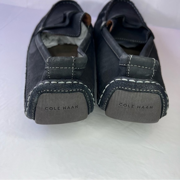 EUC COLE HAAN Black Wyatt Penny Loafer Suede Driver Driving Mocs Size 10.5M - Picture 5 of 13